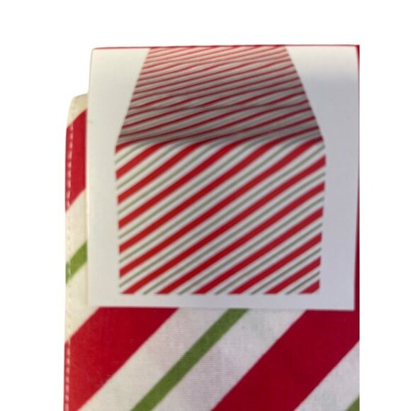 Christmas 72" Table Runner Red & Green Striped Design By At Home - Picture 2 of 2